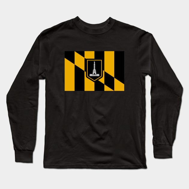 Flag of Baltimore Long Sleeve T-Shirt by brigadeiro